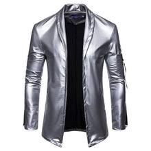 Load image into Gallery viewer, Elastic Zipper Motorcycle Leather Jacket for Men